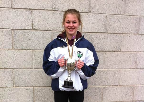 Emily McNicol, pictured after winning the under-17 Scottish Schools Pentathlon in June 2015 (Submitted pic)