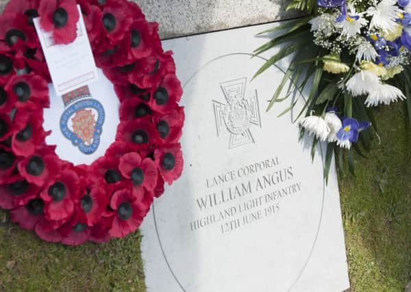 Always remembered...the bravery of William Angus VC (pic by Sarah Peters)