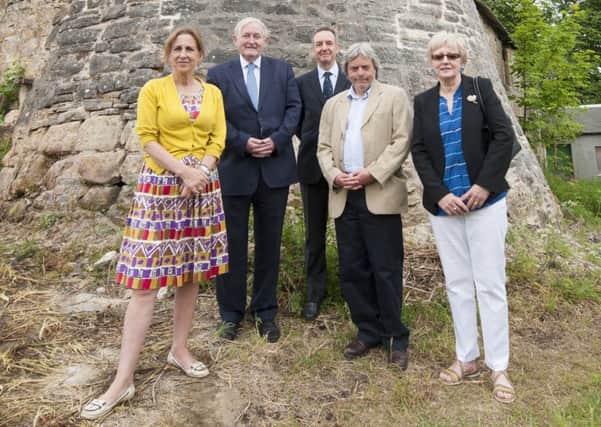 Worth saving...Kirsty Wark and Sir Angus Grossart  at the  High Mill along with Steering Group members