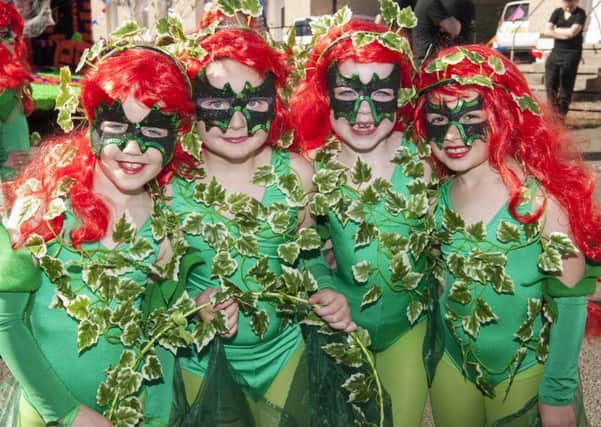 Ivy quartet...were a stunning feature of what was an amazingly colourful procession on Lanimer Day 2015 in Lanark (Pic Sarah Peters)
