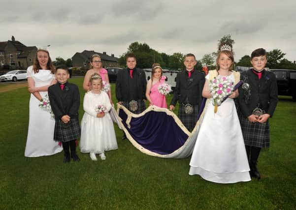 Crowning moment...for Blackwood and Kirkmuirhill 2015 Gala Queen Erin Laverty and her resplendent retinue (Pic Roberto Cavieres)