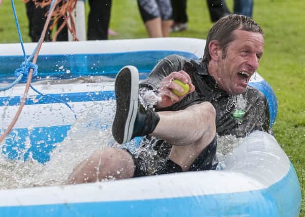 Splashing around... Douglas kicked off its Gala Week with the annual It's A Knockout competition at Crabtree Park (Pic Sarah Peters)