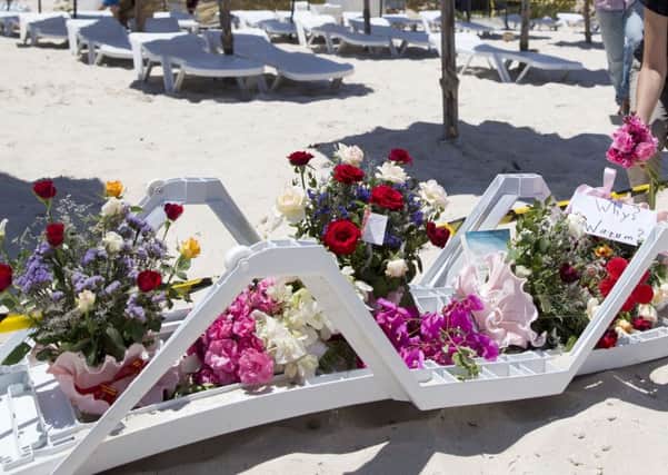 Flowers at the site of the attack