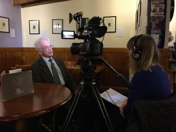 Local historian Don Martin being interviewed by STV