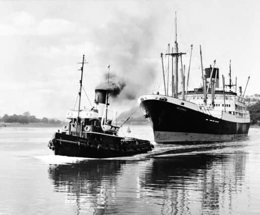 An everyday job on the Clyde (by James Logan) and exhibition photos © CSG CIC Glasgow Museums Collection. Heading for her new berth (bottom), © Tom Doherty, Queen's Park Camera Club