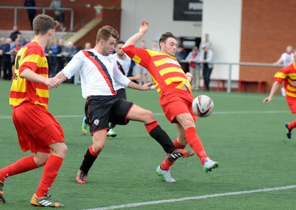 Action from Saturday's Rossvale v Rob Roy clash