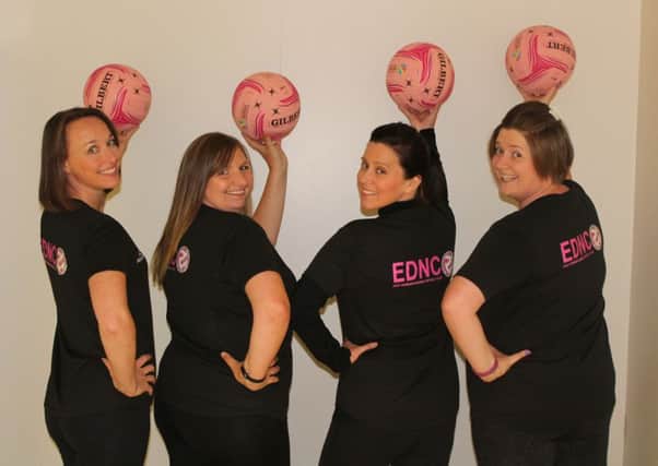 Members of the new East Dunbartonshire Netball Club being launched at Bishopbriggs Sports Centre