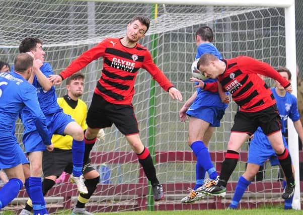 Action from Rob Roy's win over Dunipace