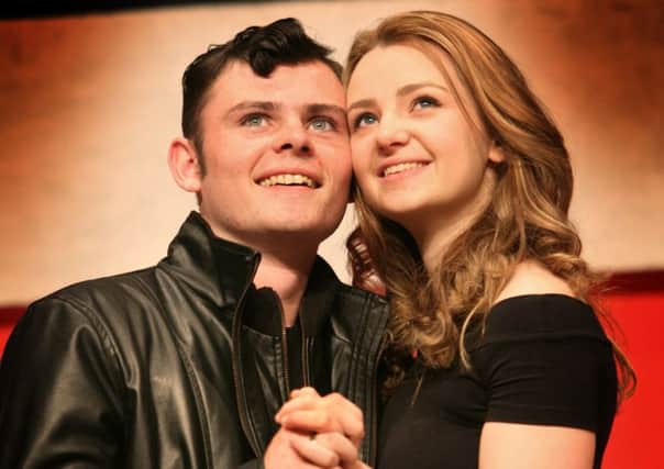 Hopelessly devoted...Danny and Sandy in rehearsal for ICE production of Grease which opens tomorrow ( 
Pic by Jim Clare)