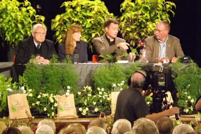 Beechgrove Garden presenters Jim McColl, Carole Baxter, Chris Beardshaw and George Anderson.