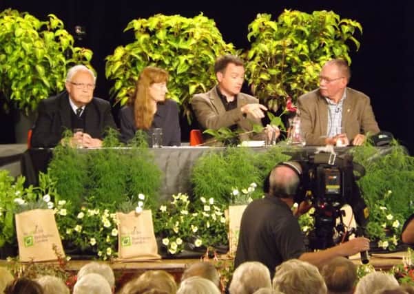 Beechgrove Garden presenters Jim McColl, Carole Baxter, Chris Beardshaw and George Anderson.