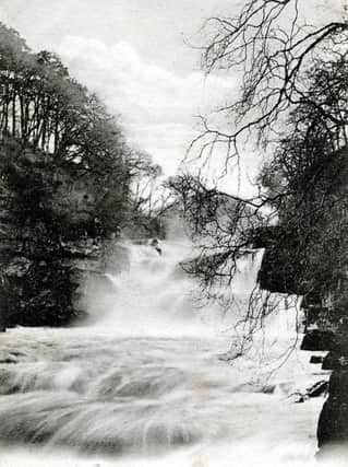 Stonebyres Falls...generate electricity through the power station at Kirkfieldbank, scene of cable theft.