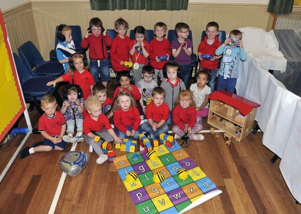Picture 31/08/15 Emma Mitchell.
Bishopbriggs Nursery, Cadder Church South Hall have been awarded £3,000 from Big Lottery Fund Awards for All. Kids with some of the learning equipment.