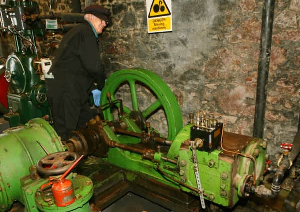 Biggar Gasworks engineer Walter Watson on duty for a steam day earlier this summer (Pic by Jim Clare)