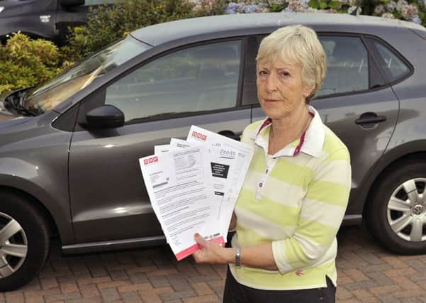 Picture 28/9/15 Emma Mitchell.
 Lambie Crescent, Newton Mearns. Pic of Vivienne McNab who is being hounded by debt collectors on behalf of Smart Parking