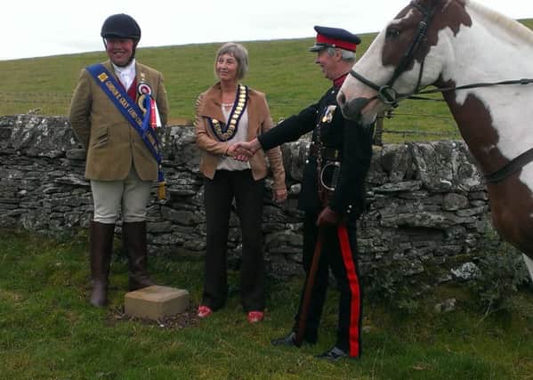 Gordon, Loraine and the Depute Lieutenant at March Stone