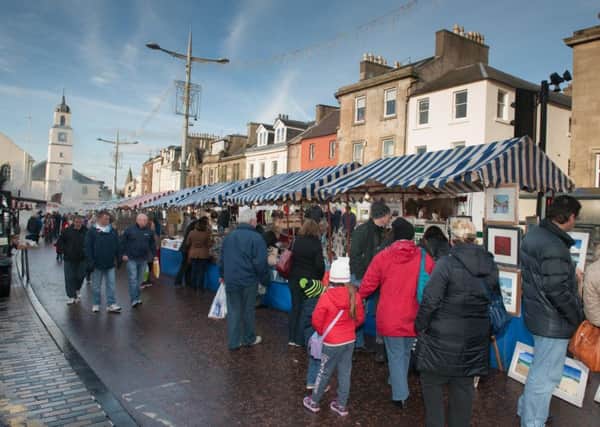 Lanark Christmas Market...brings visitors to the town (Pic by Sarah Peters
)