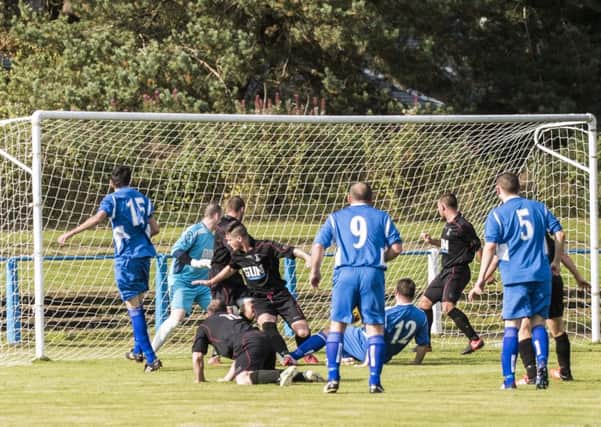 Lanark United equalise against Forth (Pic by Sarah Peters)