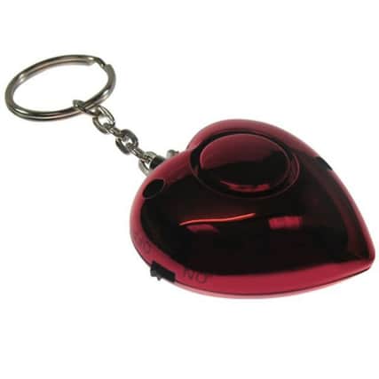 Heart Trinket Alarm, available from safe-girl.co.uk.