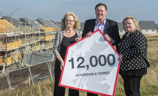 From left: Mary Taylor (Chief Executive of SFHA), Graeme Brown (Director, Shelter Scotland) and Annie Mauger (Executive Director of the Chartered Institute of Housing in Scotland). Pic: Phil Wilkinson