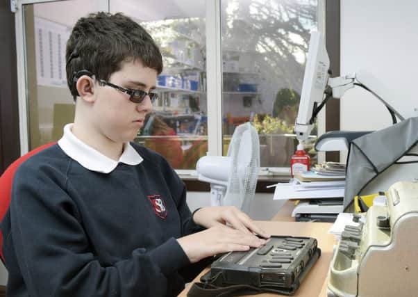Royal Blind School pupil Andrew Pettigrew   PIC © Sandy Young