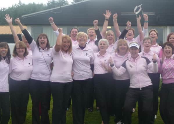 Palacerigg Golf Club ladies celebrate winning Bryson Cup v Dullatur