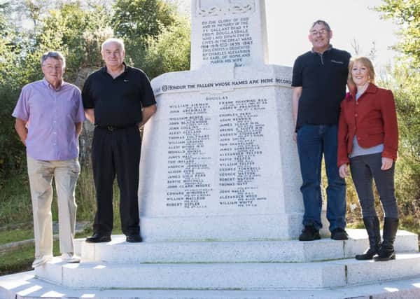 01-10-2015 Left to Right - Jim Smith, Thomas Cronin, John Mcaleer, Margret Thompson.  All involved with helping the Cenotaph get cleaned up. Picture Sarah Peters.