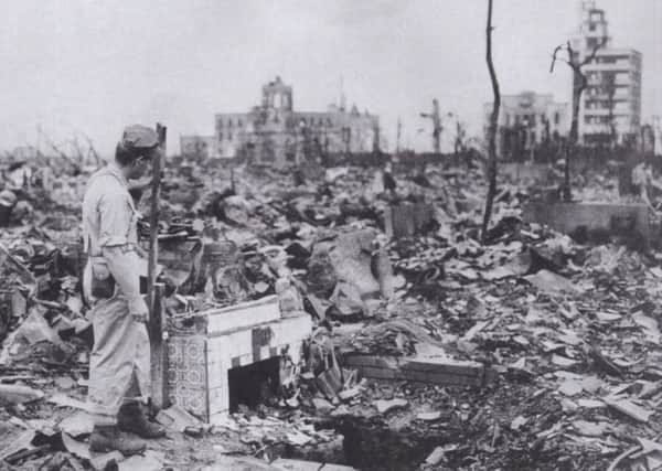 Hiroshima - after the bomb had been dropped.