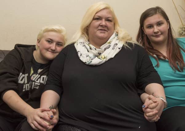 Mum Mhairi Ramage  with daughters Samantha  (right) and Debbie. (Picture Sarah Peters)