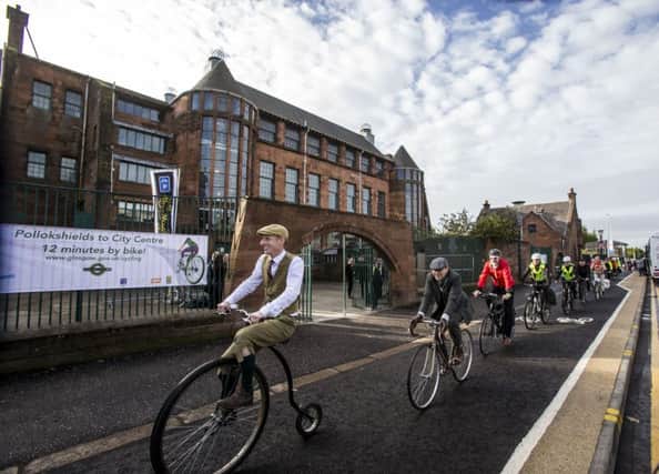 The new route is unveiled at Scotland Street School  pic by Martin Shields
