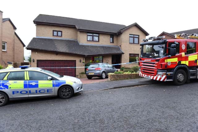 FIire incident at 12 Islay drive, Newton Mearns.. Pic by Paul Chappells  23/10/15