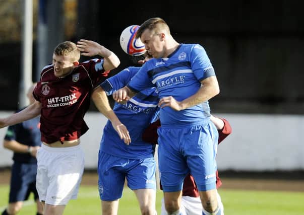 Action from Saturdays derby clash at Duncansfield.