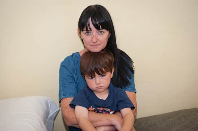 Janice Dunn with son Frazer who has been forced to live in Malta to fight a custody battle.