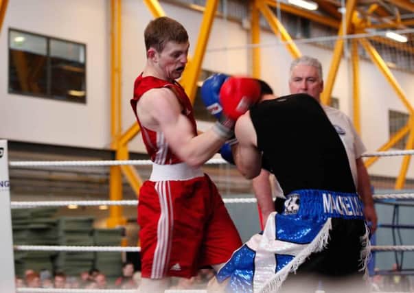 Boxer Derek Skinner in action as an amateur