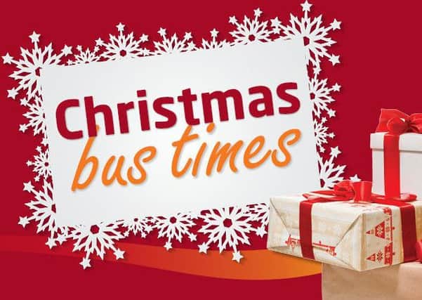 Christmas bus times available now