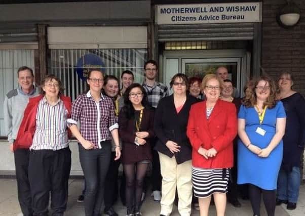Marion Fellows MP visits Motherwell and Wishaw CAB earlier this year