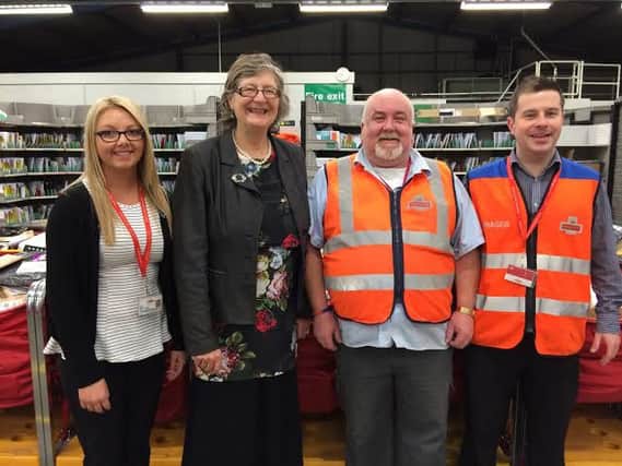 MSP on visit to Royal Mail delivery office