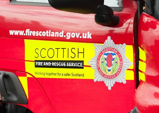 Called out...three fire engines were sent to Lanark blaze