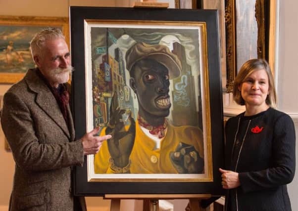 Founder Laura Young with artist John Byrne