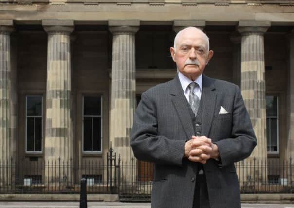 Sheriff Irvine Smith QC, pictured outside the High Court in Glasgow, has died aged 89. (Pic - Black and White Publishing)
