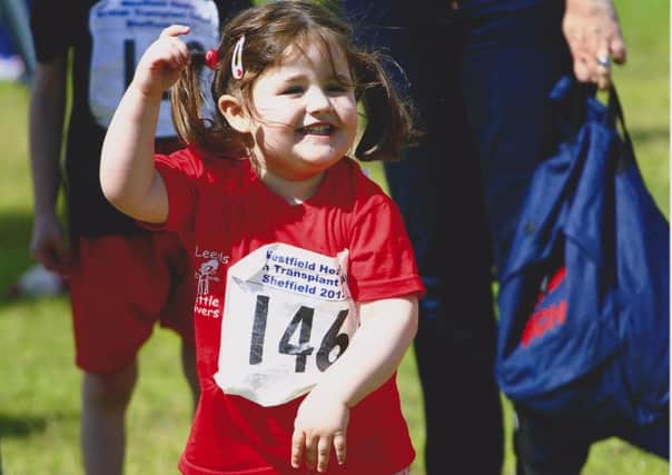 Erin taking part in the British Transplant Games in 2014