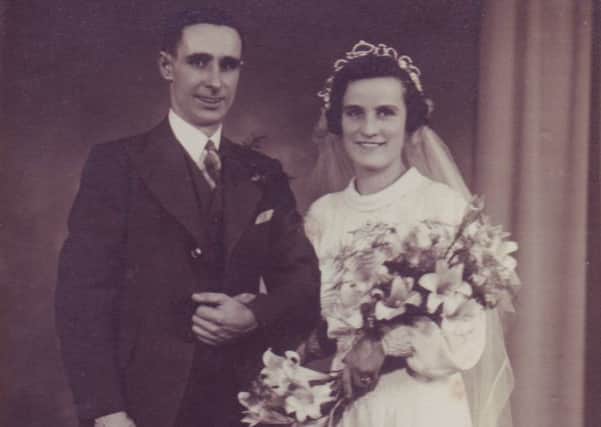 Harry and Catherine Clark on their wedding day