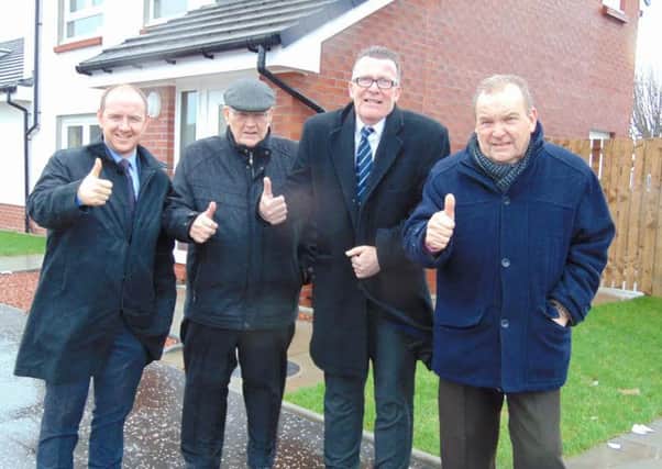 Councillors (l-r) Frank McNally, Jimmy Coyle, Harry Curran and Harry McGuigan give the new development the thumbs up.