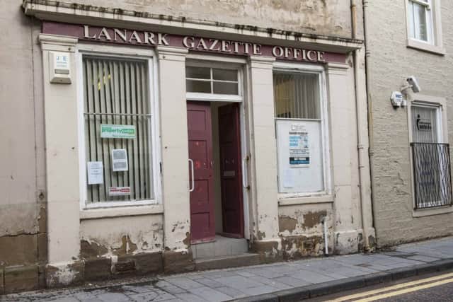 Former offices of the Lanark Gazette, Wellgate .