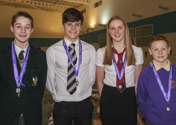 Lanark Swimming Club's medallists at Scottish Schools Championships (Pic by Stuart Stevenson)
