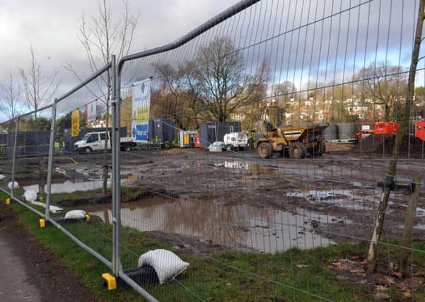 Scottish Water drainage work being carried out on Maryhill Road, Cluny Park, near Killermont shops