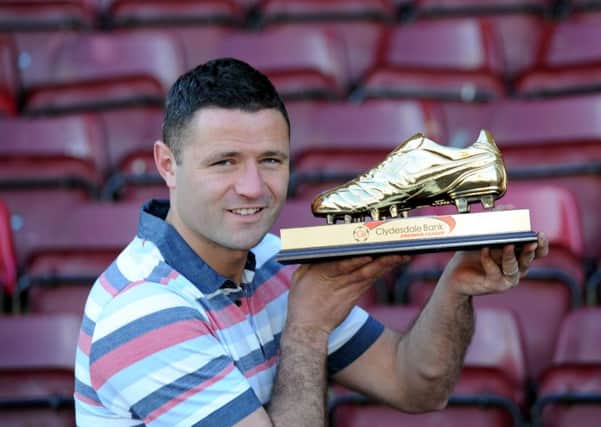 Michael Higdon won the SPL Golden Boot award as a Motherwell player three years ago (Pic by Alan Watson)
