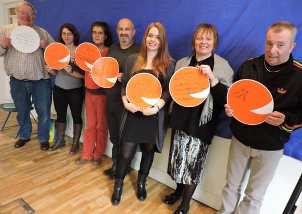 Programme officer Rebekah Moore (second from left) with volunteers.