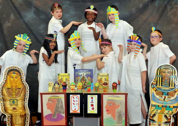 Glasgow Academy Atholl P4 assembly on the Egyptians.