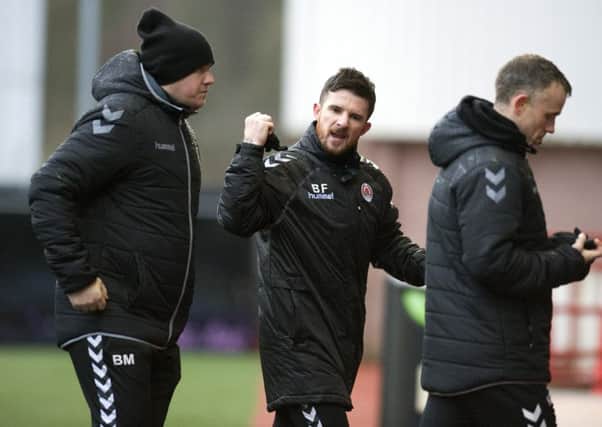 Clyde manager Barry Ferguson shows what Saturdays win over Berwick meant to him.